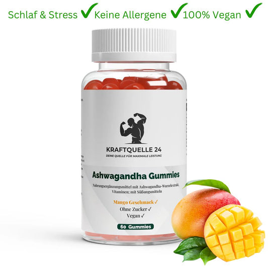 Ashwagandha Gummies | Mango + B6 | 60 Stück