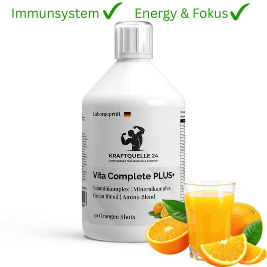 Vita Complete PLUS+ 50 vegane Shots - Fresh Orange - 500ml
