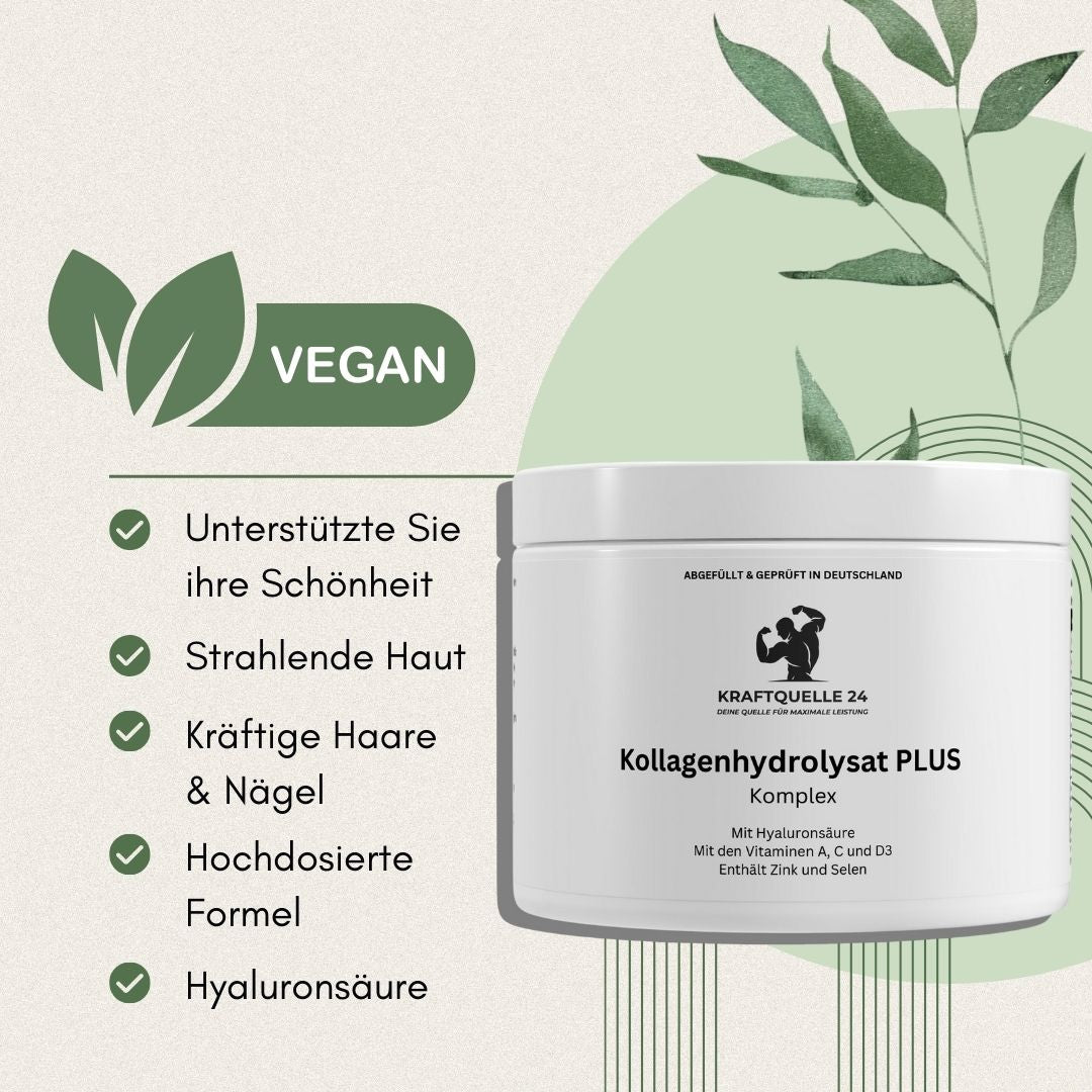 Kollagenhydrolysat PLUS Haut Haare Nägel - 180 Kapseln