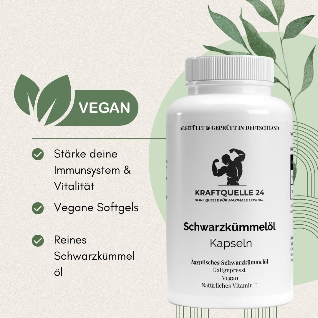 Ägyptisches Schwarzkümmelöl - 240 vegane Softgels